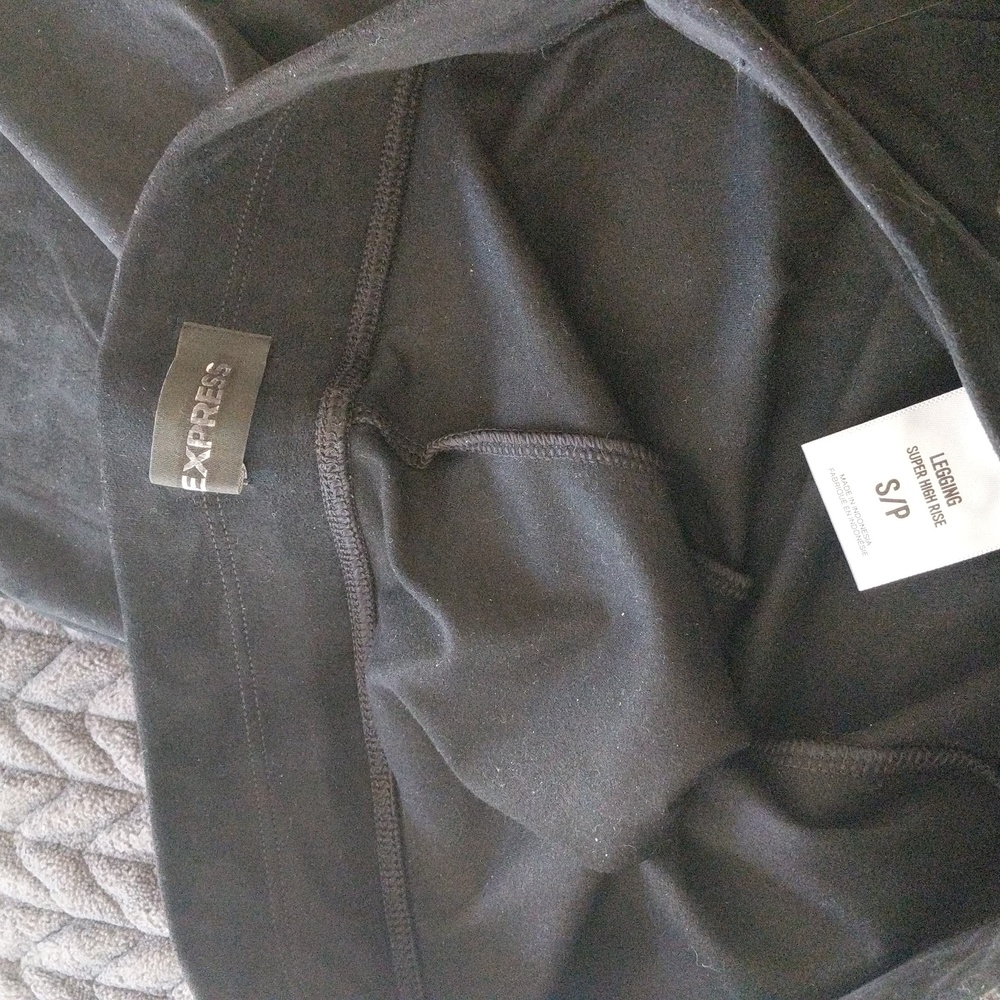 Black velvet leggings